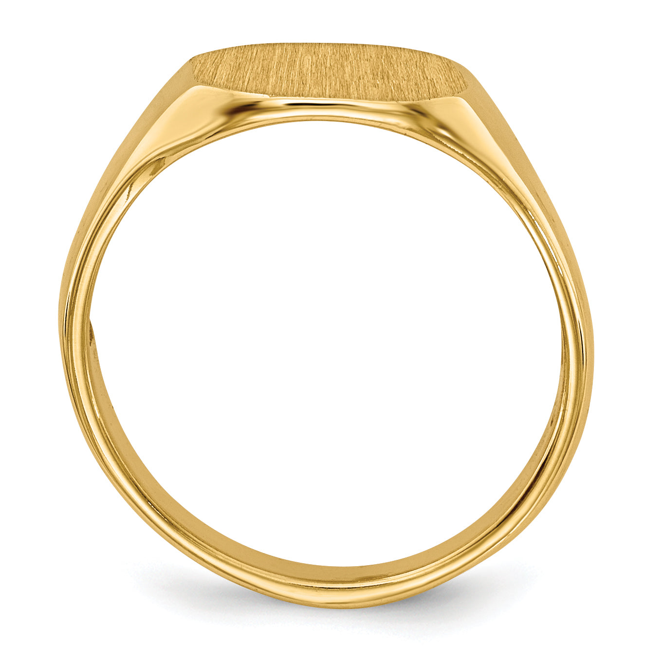 14k 8x6.25mm Open Back Signet Ring