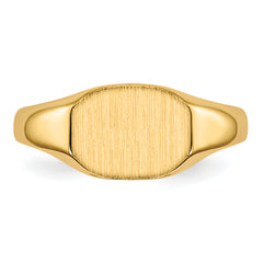 14k 8x6.25mm Open Back Signet Ring