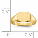 14k 8x6.25mm Open Back Signet Ring