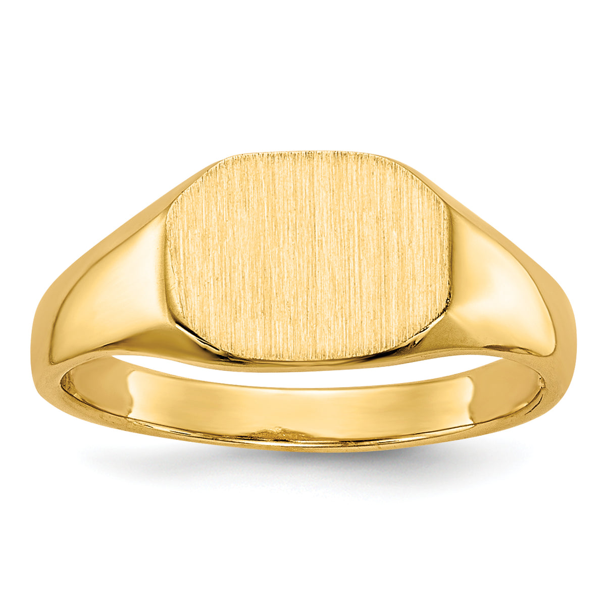 14k 8x6.25mm Open Back Signet Ring