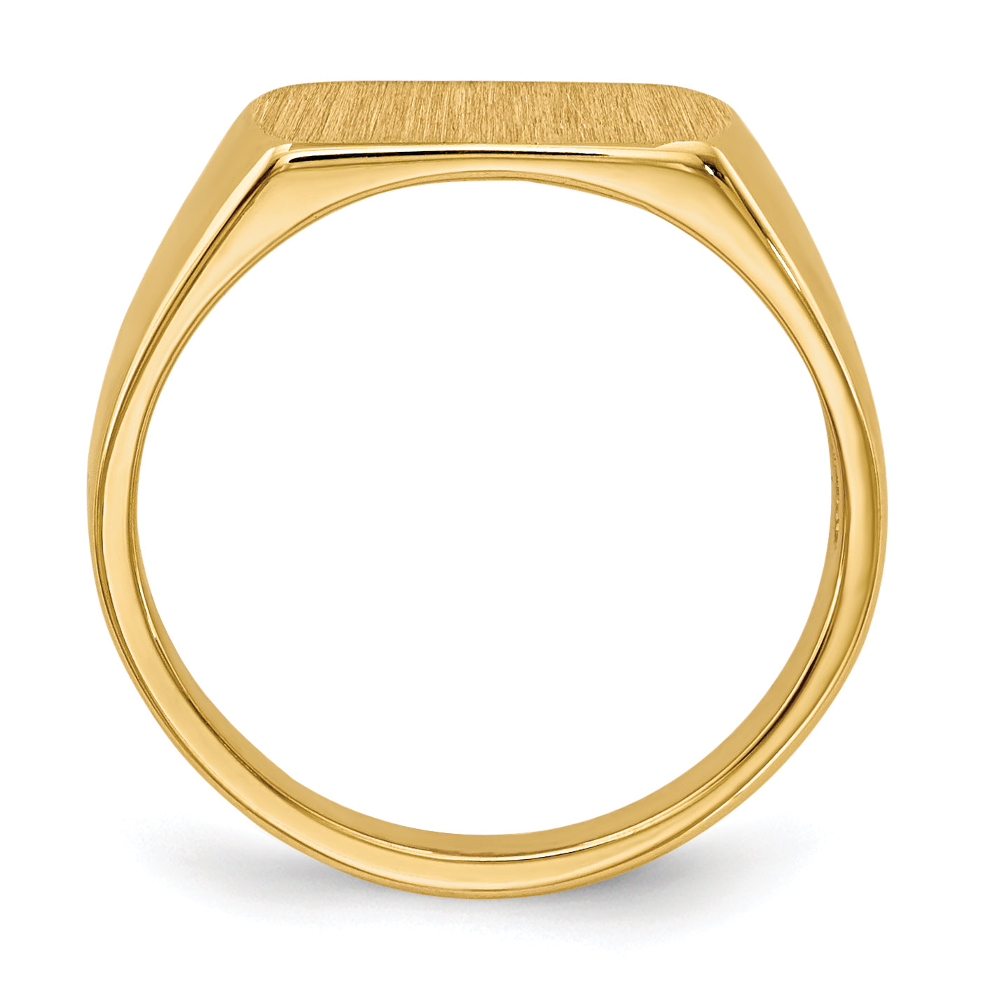 14k 10x6mm Open Back Signet Ring - 3