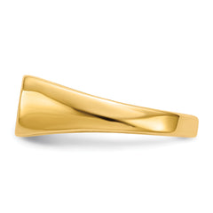 14k 10x6mm Open Back Signet Ring - 3