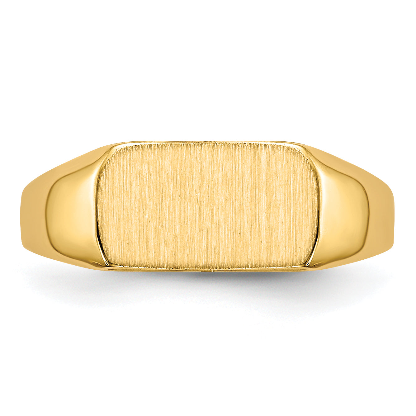 14k 10x6mm Open Back Signet Ring - 3