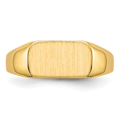 14k 10x6mm Open Back Signet Ring - 3