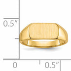 14k 10x6mm Open Back Signet Ring