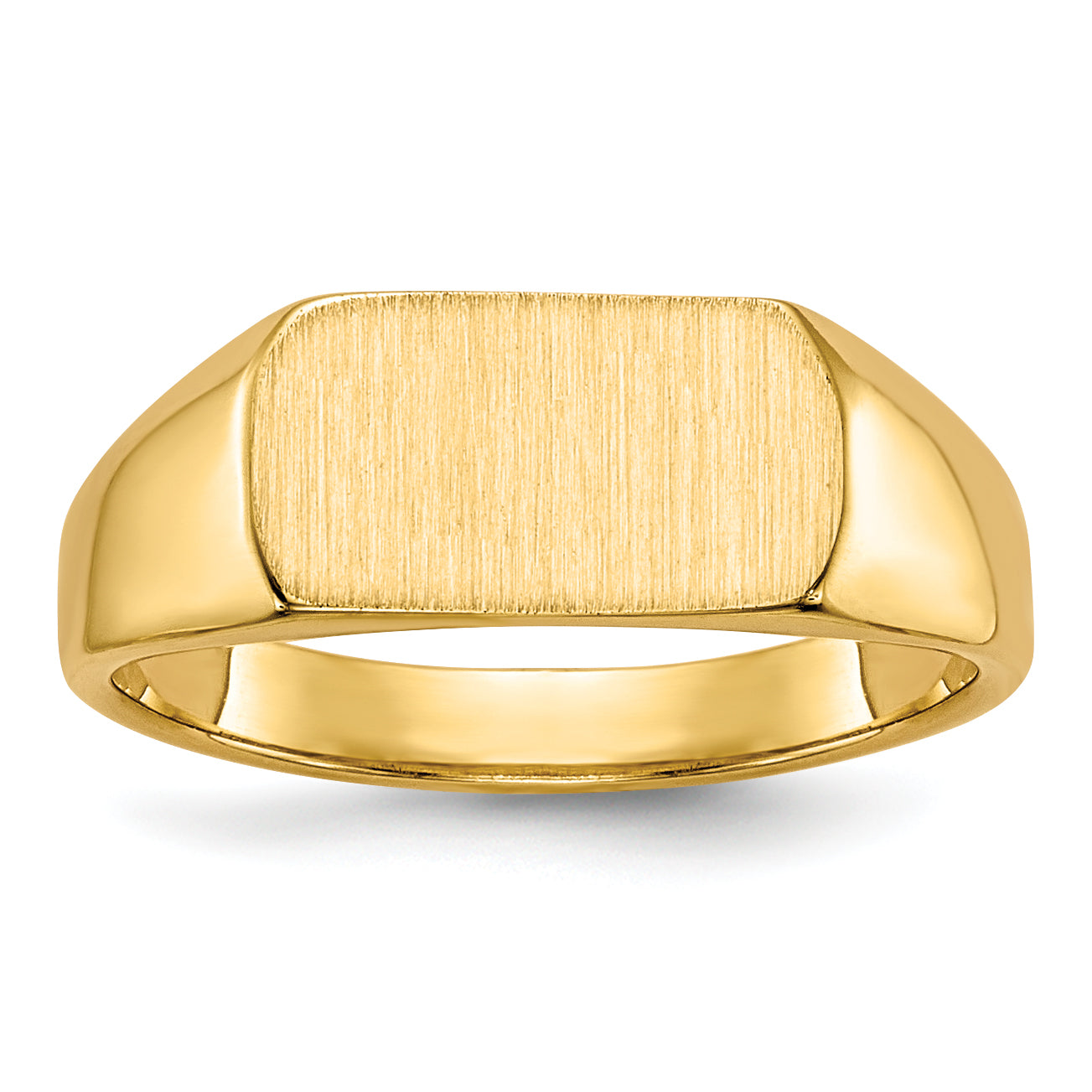 14k 10x6mm Open Back Signet Ring Main image