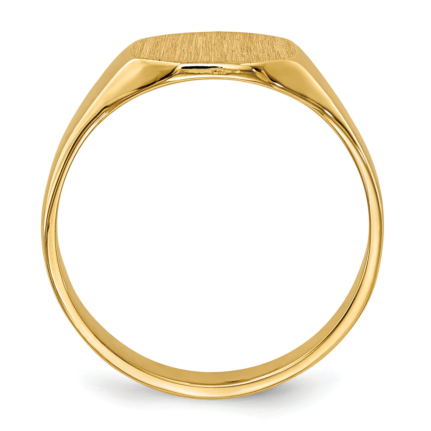 14k  8.0x6.25mm Closed Back Signet Ring Secondary image