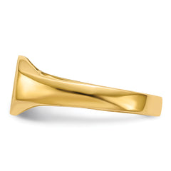 14k  8.0x6.25mm Closed Back Signet Ring - 3