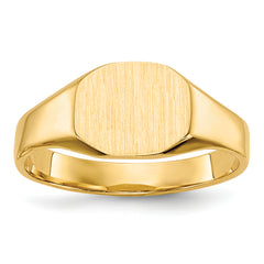 14k  8.0x6.25mm Closed Back Signet Ring