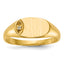 14k Child's AA Diamond Closed Back Signet Ring