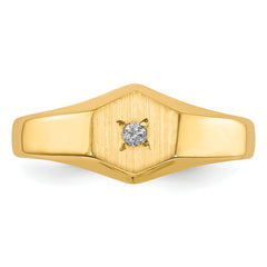 14k Child's AA Diamond Open Back Signet Ring - 3
