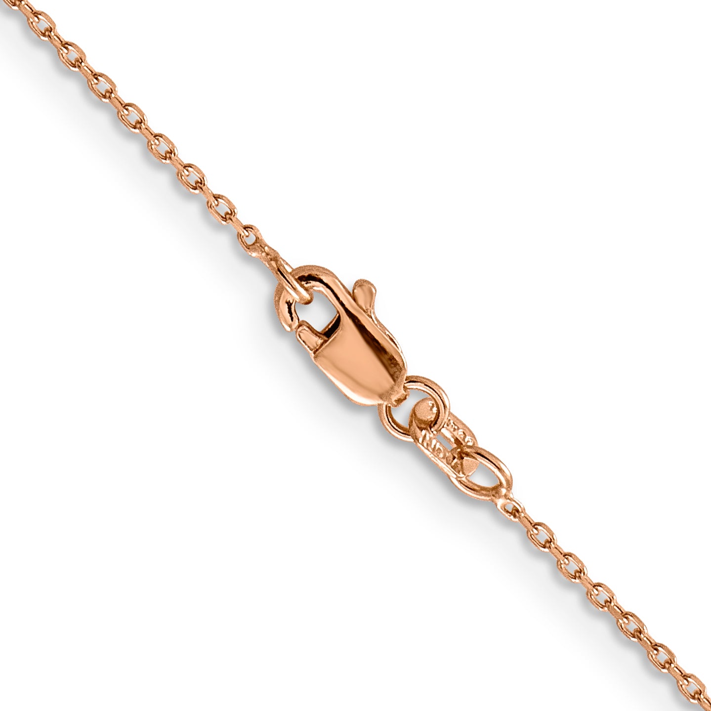 Sophia Jewelers 14K Rose Gold Diamond-Cut Cable Chain Necklace