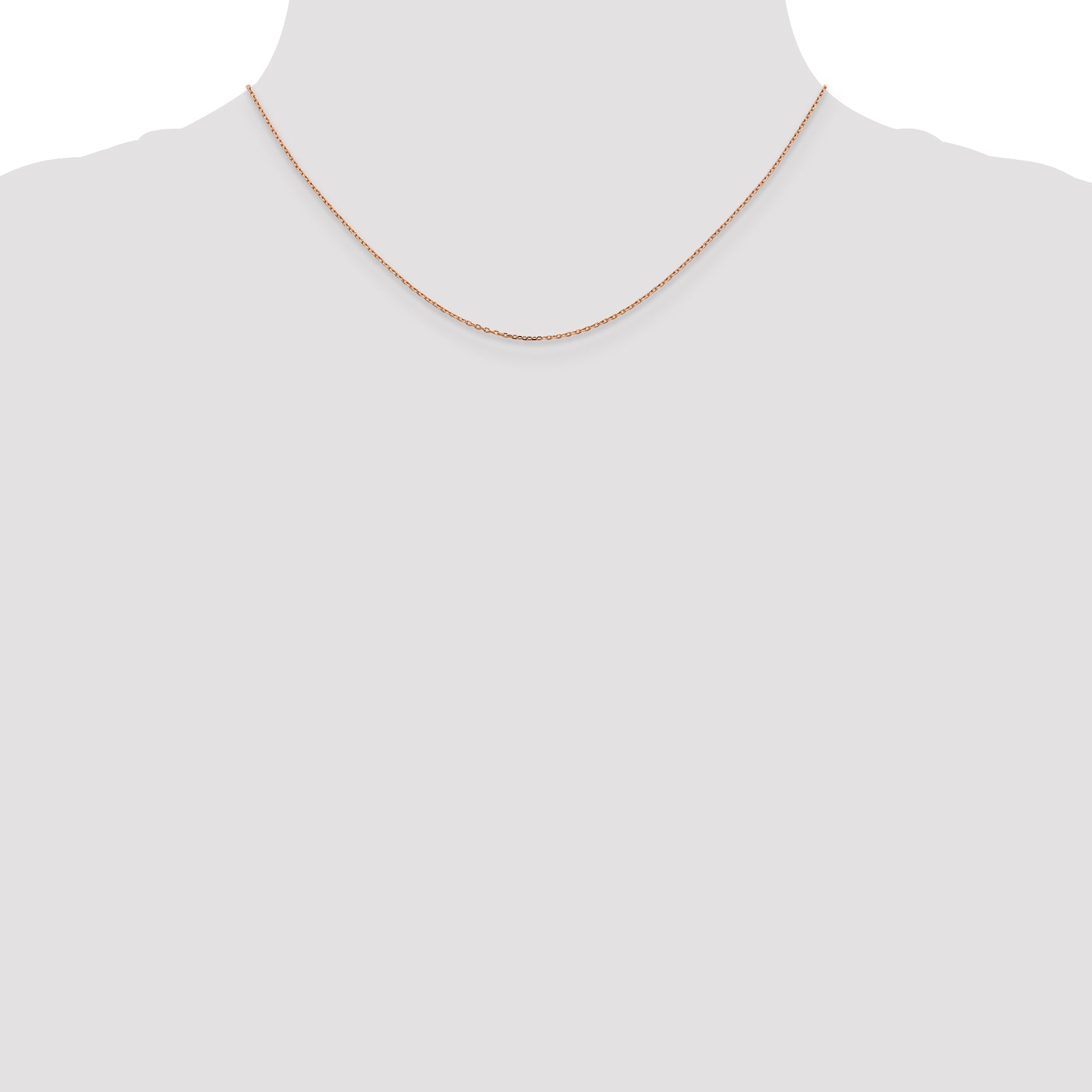 Sophia Jewelers 14K Rose Gold Diamond-Cut Cable Chain Necklace