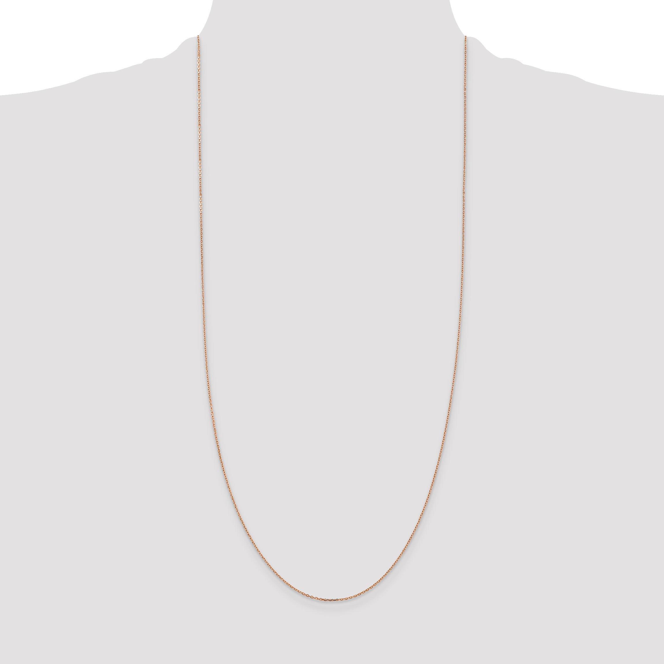 Sophia Jewelers 14K Rose Gold Diamond-Cut Cable Chain Necklace