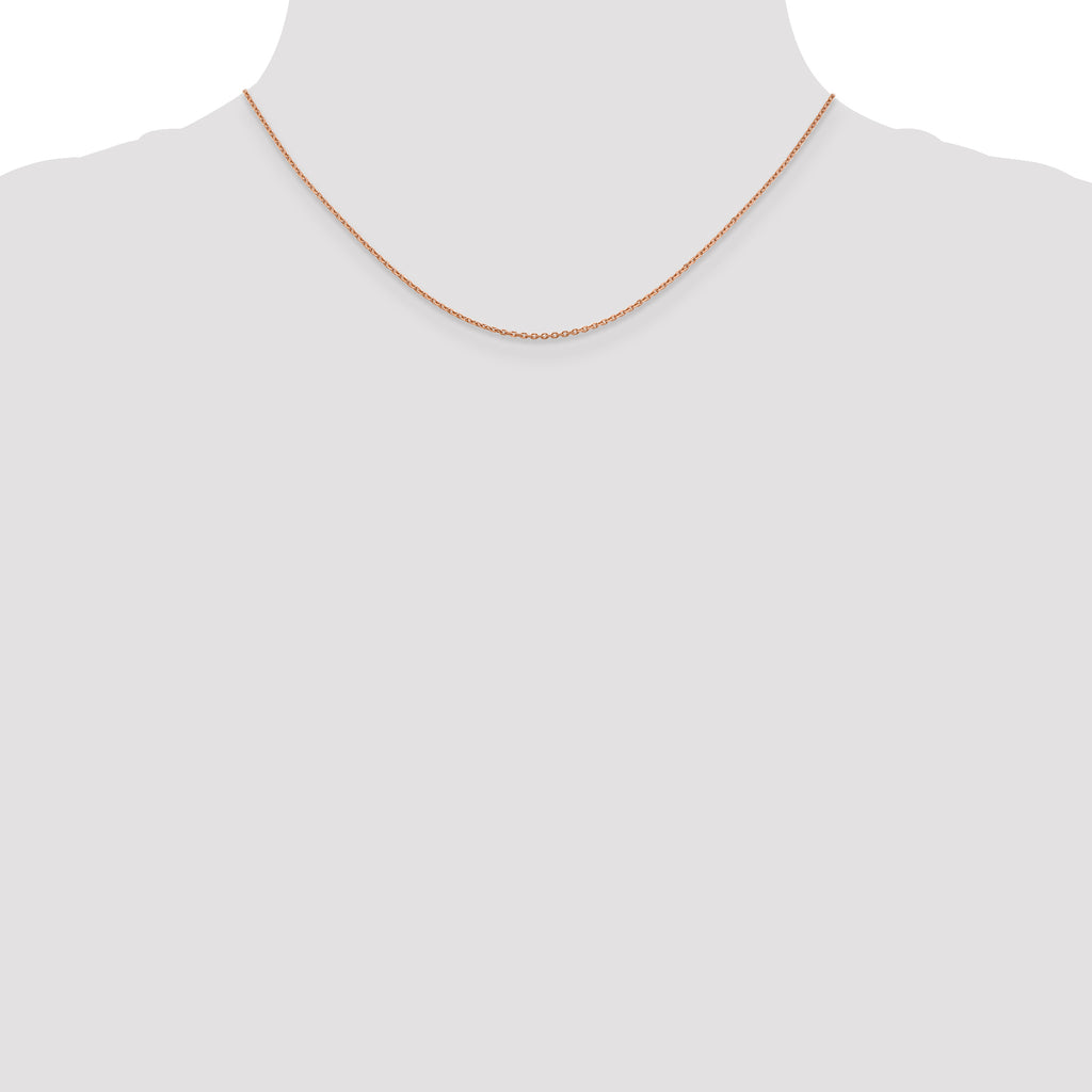 Diamond-Cut Cable Chain in 14K Rose Gold, 1.4mm