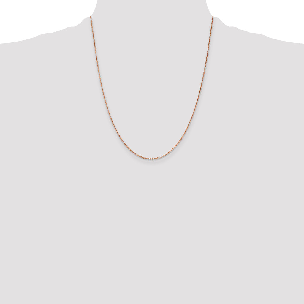 Diamond-Cut Cable Chain in 14K Rose Gold, 1.4mm
