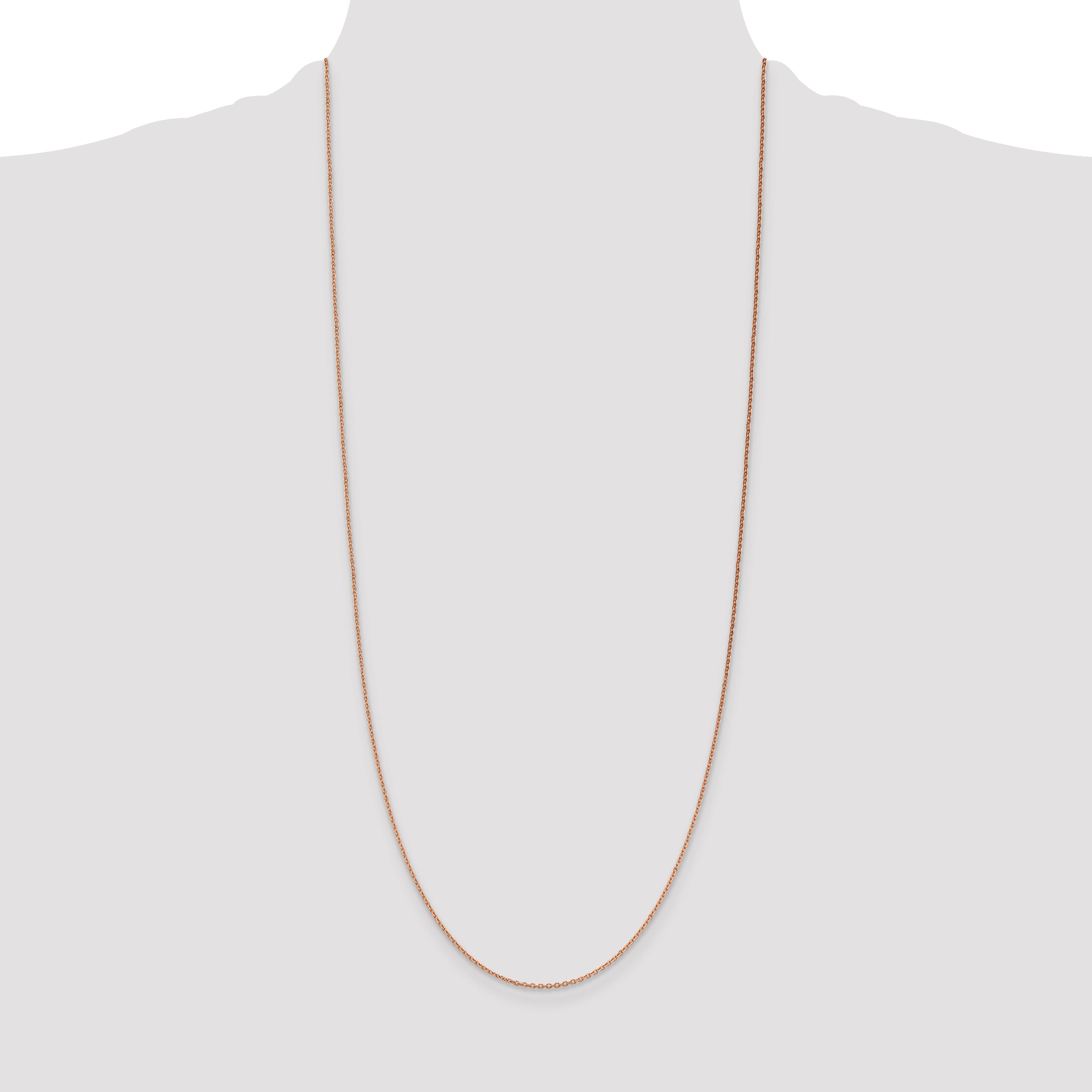 Sophia Jewelers 14K Rose Gold Diamond-Cut Cable Necklace 16 Inch