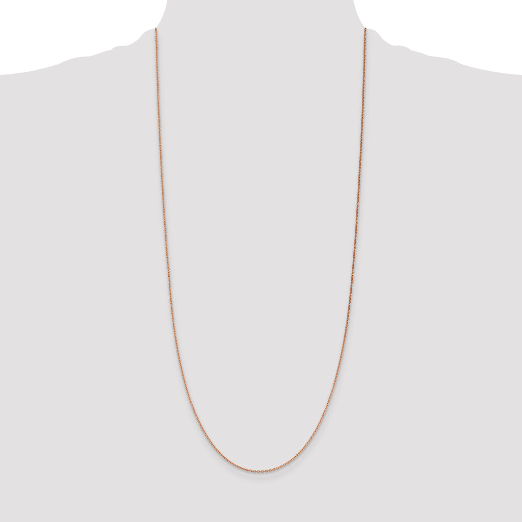 Diamond-Cut Cable Chain in 14K Rose Gold, 1.4mm