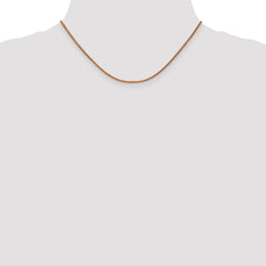 14K Rose Gold 16 inch 1.7mm Diamond-cut Spiga with Lobster Clasp Chain