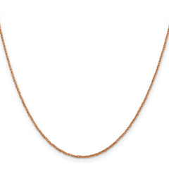 14K Rose Gold 16 inch 1.10mm Ropa with Spring Ring Clasp Chain
