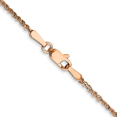 14K Rose Gold 16 inch  1.7mm Ropa with Lobster Clasp Chain