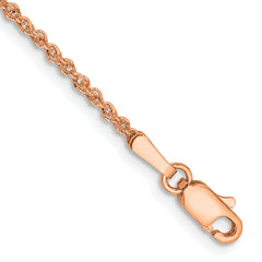 14K Rose Gold 10 inch  1.7mm Ropa with Lobster Clasp Anklet