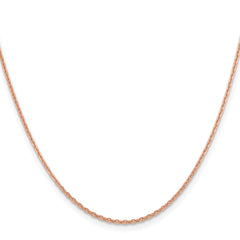 14K Rose Gold 16 inch 1.65mm Diamond-cut Cable with Lobster Clasp Chain