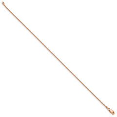 14K Rose Gold 7 inch .95mm Box Link with Lobster Clasp Bracelet - 7
