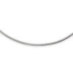 Sterling Silver 14K Gold-Plated Reversible Omega Necklace with Extender