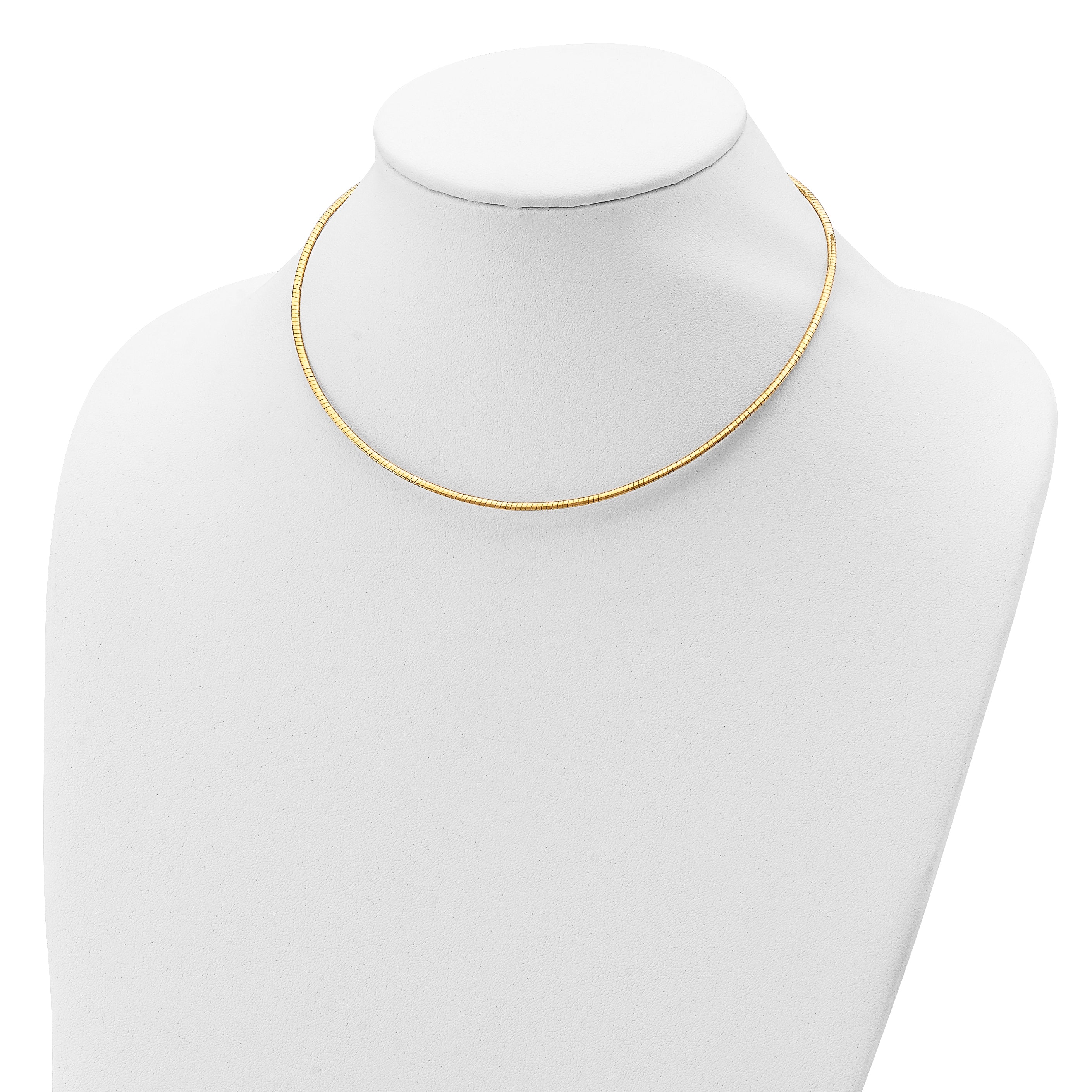 Sterling Silver 14K Gold-Plated Reversible Omega Necklace with Extender