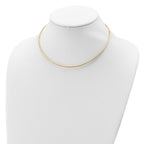 Sterling Silver 14K Gold-Plated Reversible Omega Necklace with Extender