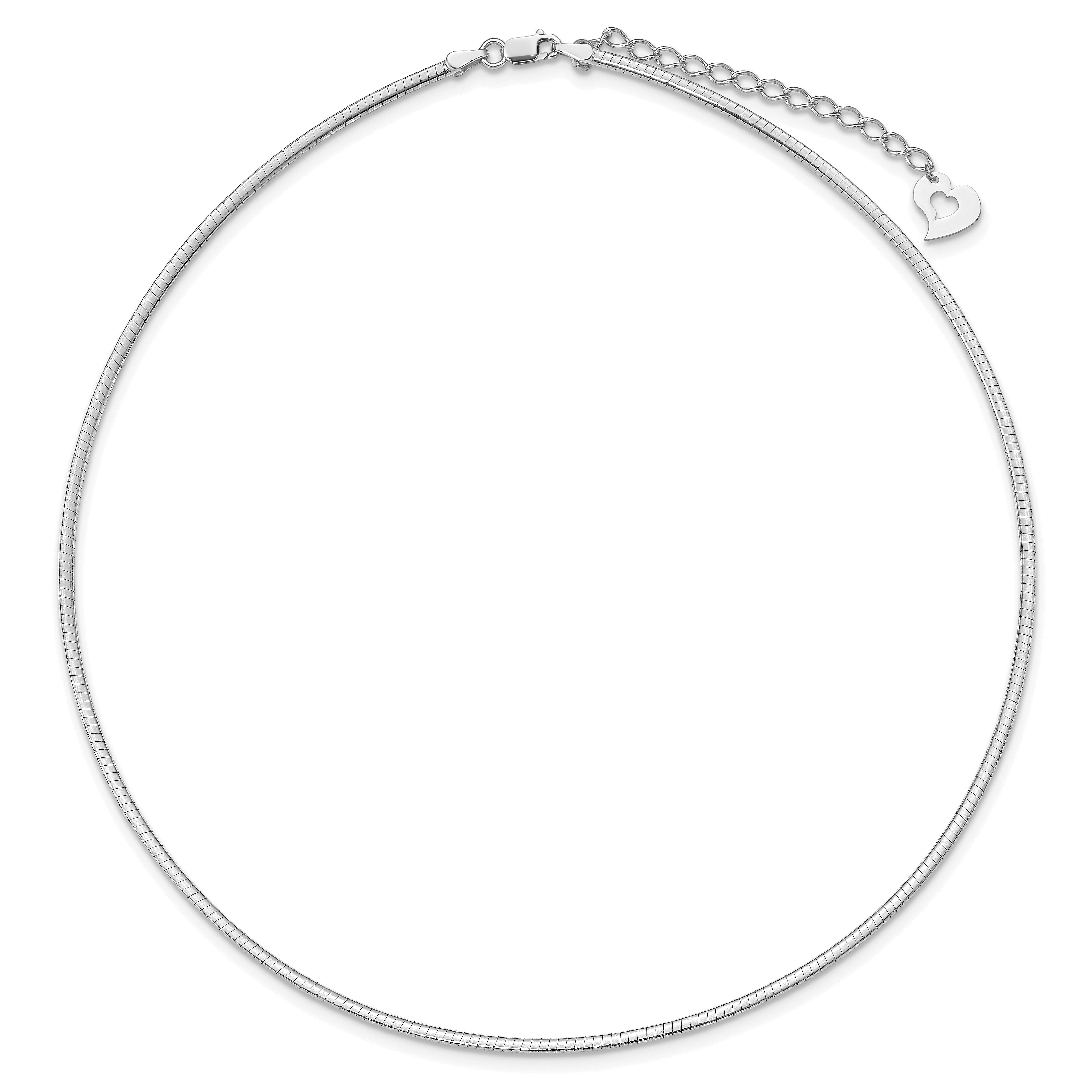 Sterling Silver 14K Gold-Plated Reversible Omega Necklace with Extender