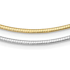 Sterling Silver Gold-pltd 2mm Reversible w/2in ext Cubetto Chain