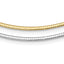 Sterling Silver Gold-pltd 2mm Reversible w/2in ext Cubetto Chain