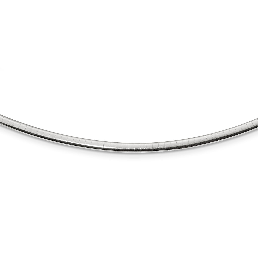 Sophia Jewelers 925 Sterling Silver 14K Gold-Plated Reversible Omega Necklace