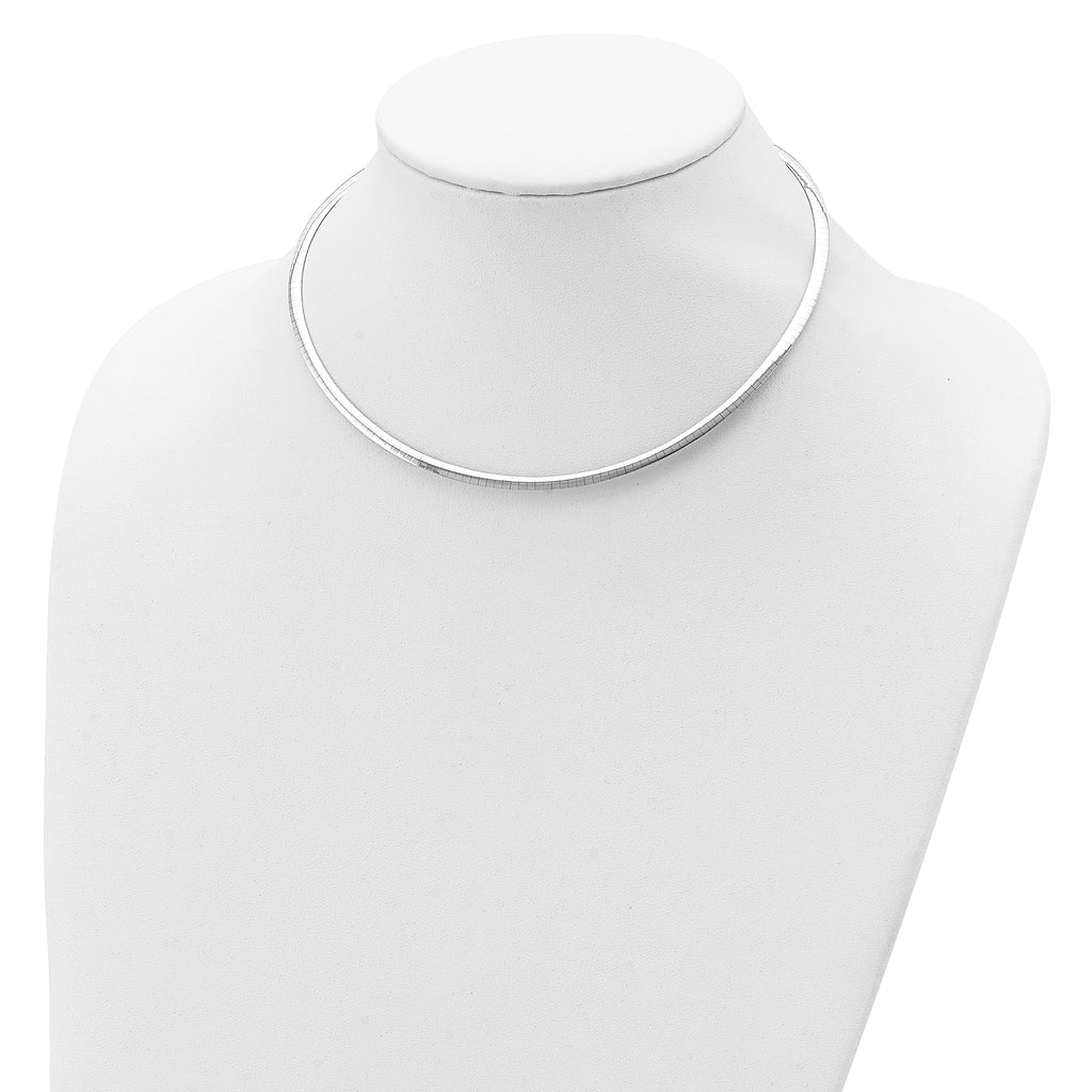 Sophia Jewelers 925 Sterling Silver 14K Gold-Plated Reversible Omega Necklace