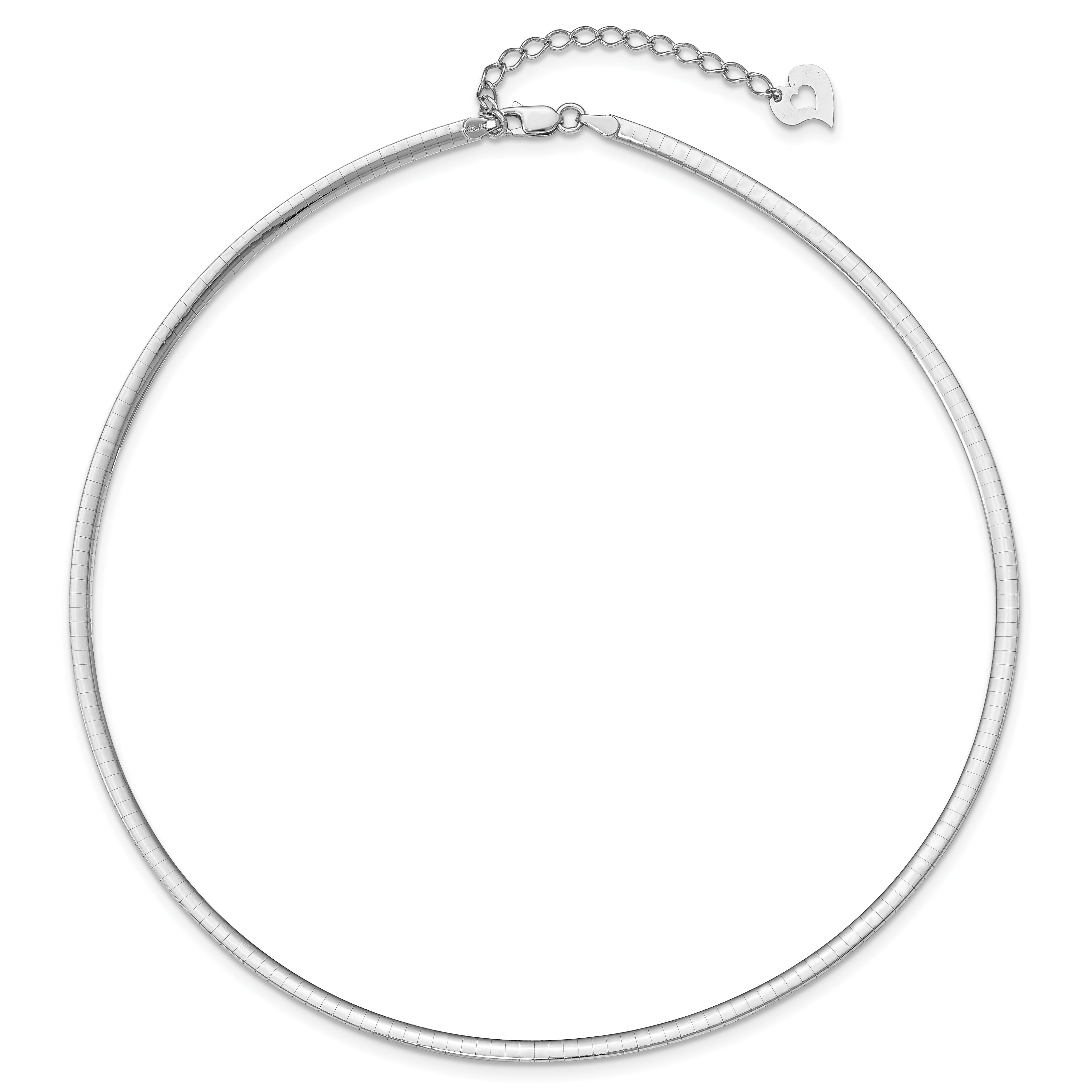 Sophia Jewelers 925 Sterling Silver 14K Gold-Plated Reversible Omega Necklace