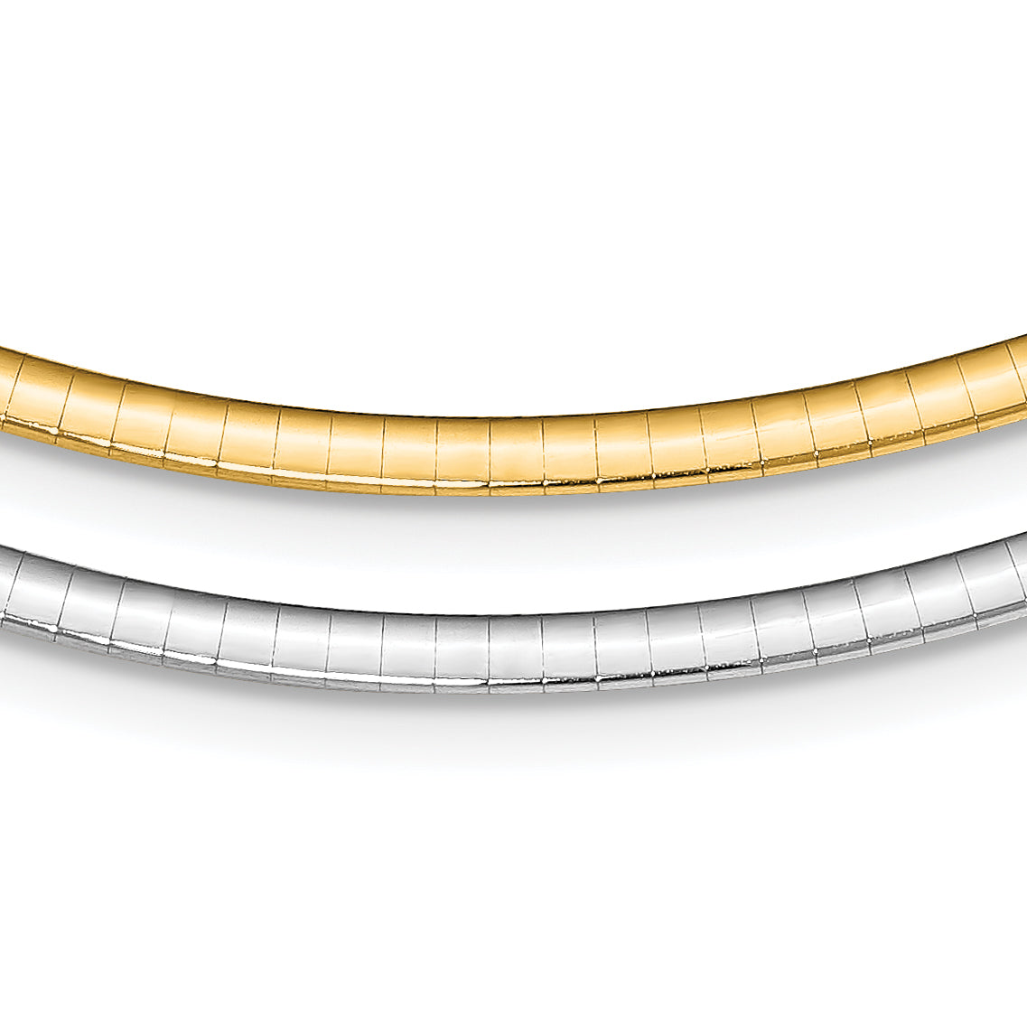 Sterling Silver Gold-pltd 3mm Reversible w/2in ext Cubetto Chain Main image