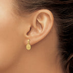 14K Gold Polished Raphael Angel Drop Earrings for Women