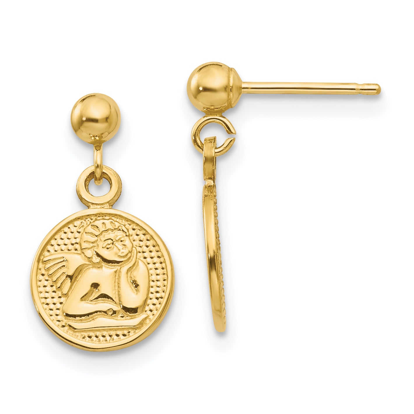 14k Polished Raphael Angel Earrings Main image