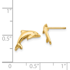 14k Dolphin Earrings