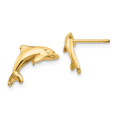 14k Dolphin Earrings