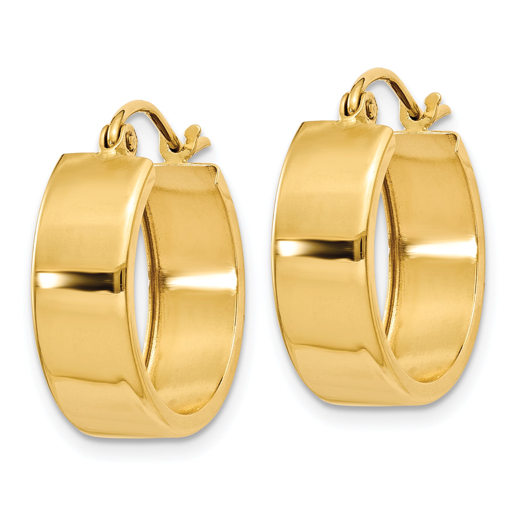 Sophia Jewelers 14K Gold Polished Hoop Earrings for Women