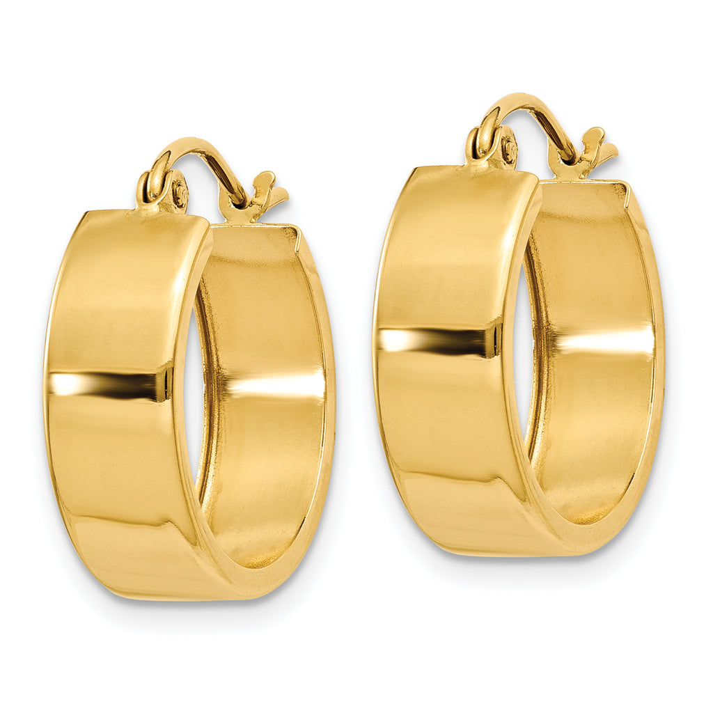 Sophia Jewelers 14K Gold Polished Hoop Earrings for Women