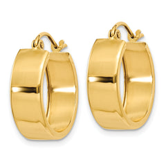 Sophia Jewelers 14K Gold Polished Hoop Earrings for Women