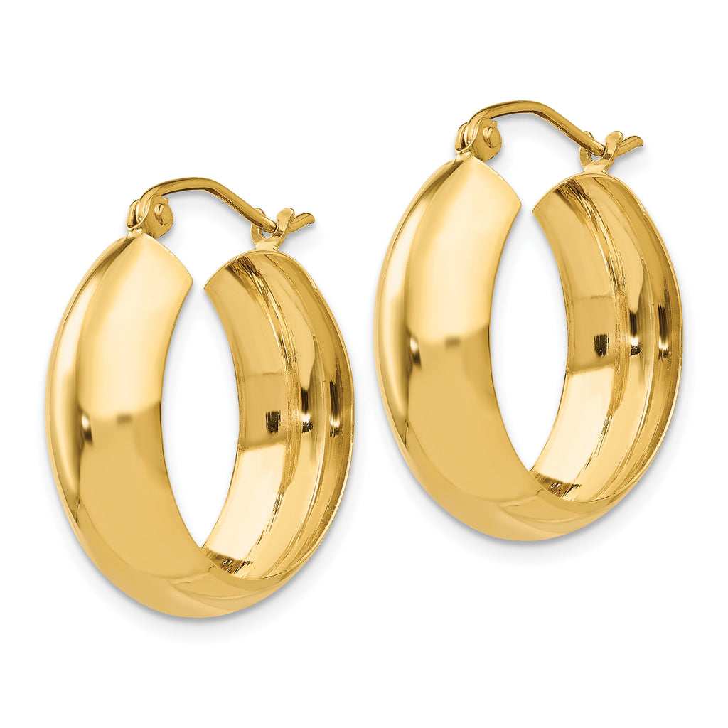 Sophia Jewelers 14K Gold Polished Hoop Earrings for Women
