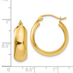 Sophia Jewelers 14K Gold Polished Hoop Earrings for Women