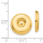 14K Gold Polished Earring Jackets Elegant Women's Enhancers