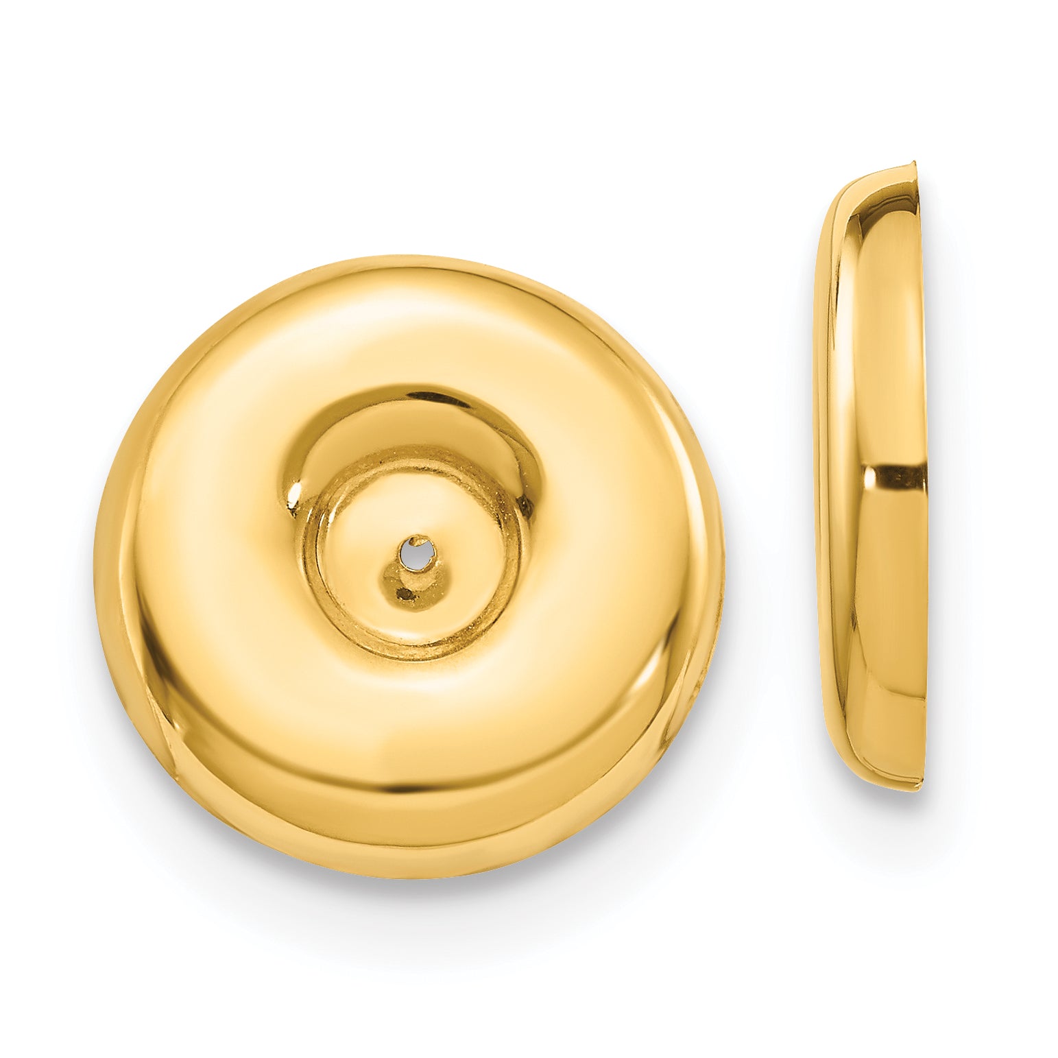 14k Polished Round Fancy Earring Jackets Main image