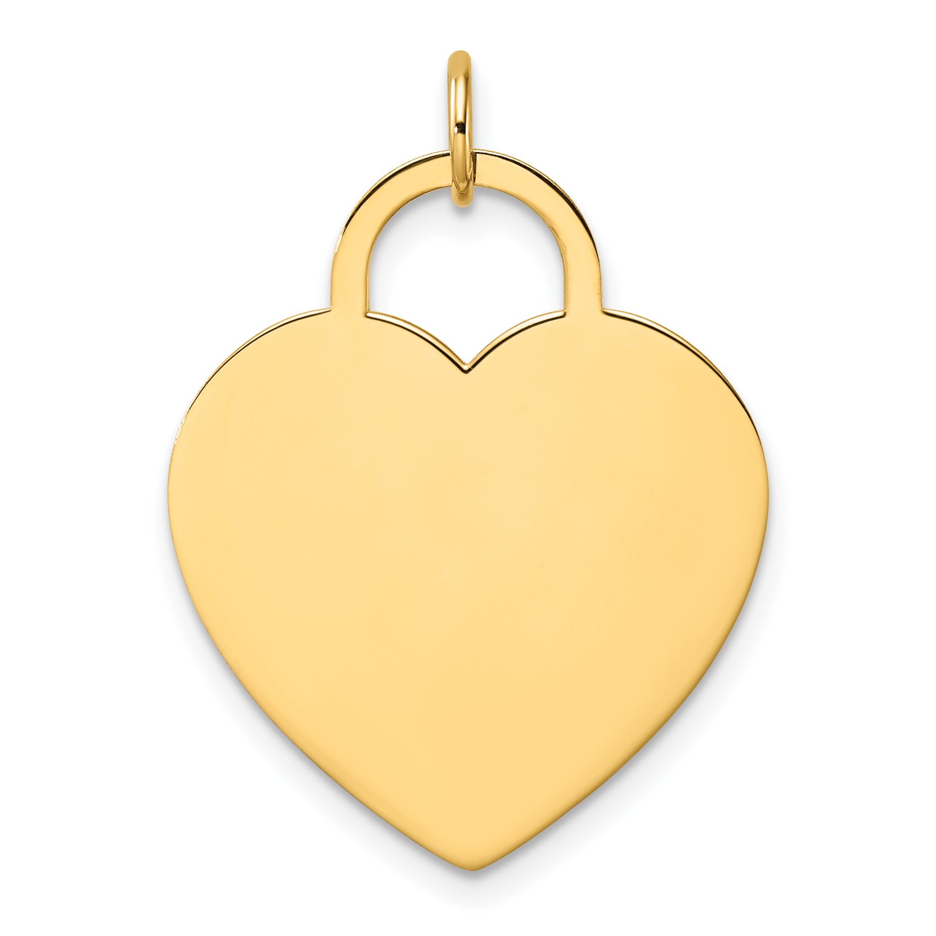 14K Polished Heart Shaped Disc Pendant Main image